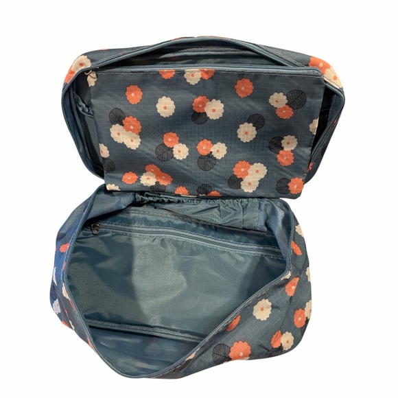 Handbags - Travel Toiletries Bag Floral Blue Women's Bag